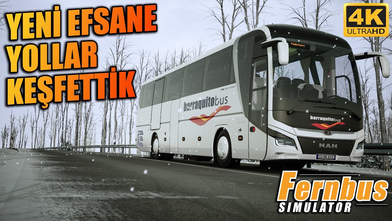 EFSANE YENİ YOLLAR KEŞFETTİK // KAR YAĞIŞI İLE TEK ŞERİT YOLLAR | FERNBUS SIMULATOR !!