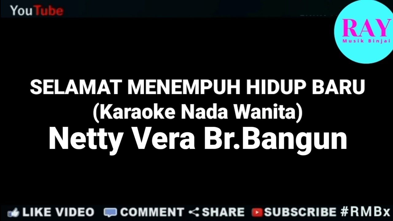 Karaoke Selamat Menempuh Hidup Baru | Nada Wanita | Netty Vera Br Bangun | #RMBx