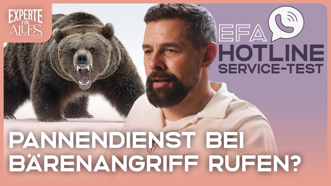 Hilft der Pannendienst bei einem Bärenangriff? Klaas ruft Service Hotlines an! | Experte für Alles