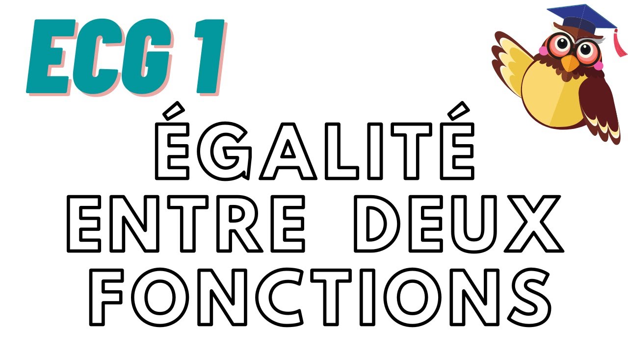 Egalité entre deux fonctions/applications : rappel ! (ECG1)