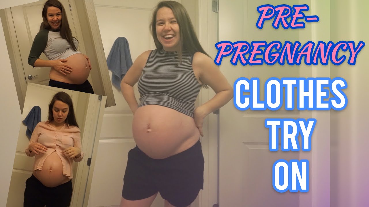 PRE-PREGNANCY CLOTHES TRY ON CHALLENGE | 39 WEEKS PREGNANT