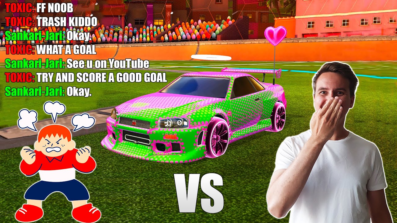 MEGA TOXIC vastustaja häviää!😂 Competitive 1v1. (ROCKET LEAGUE)