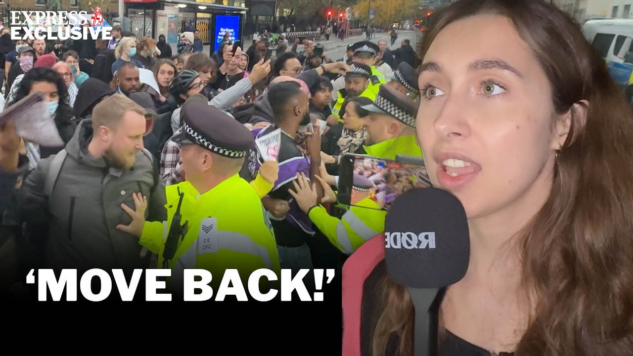 'SAVE OUR KIDS!' - Moment migration protest CHAOS erupts in London