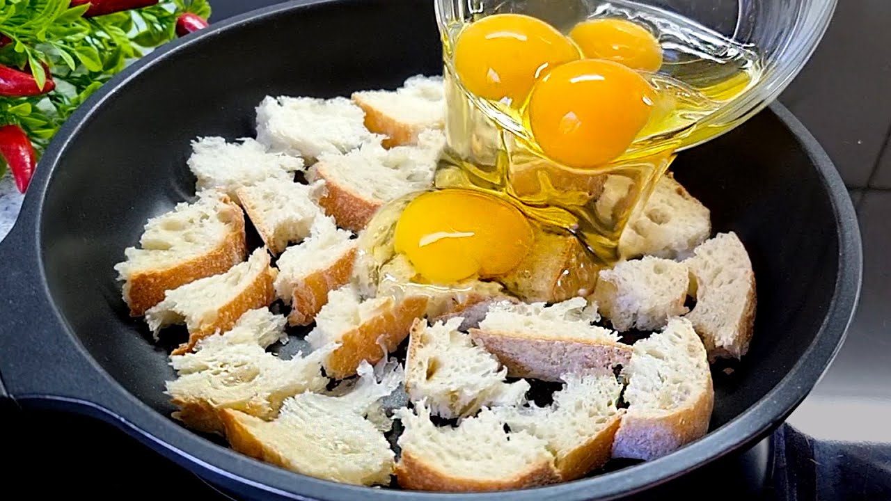 💯 Самые вкусные рецепты с хлебом и яйцами. 😱 Новый способ приготовить завтрак❗
