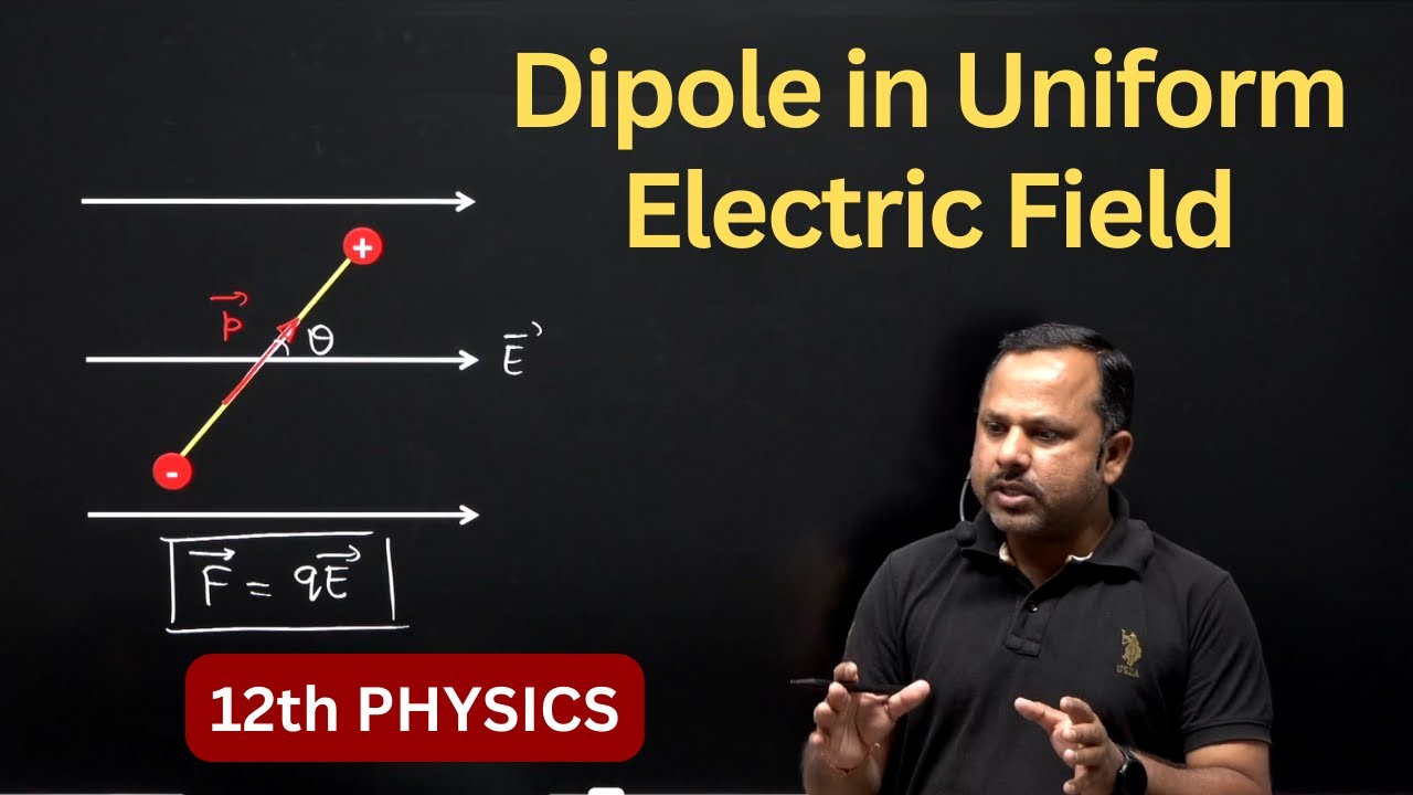 Electric dipole in Uniform Electric field | Electric charges and field | class 12 Physics | 