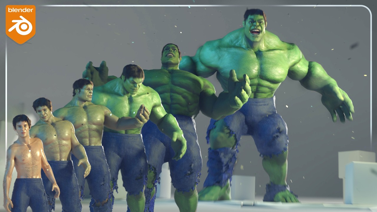 I Made The Hulk Transformation in Blender