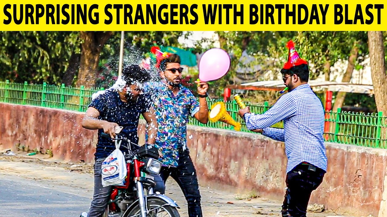 Surprising Strangers with Birthday Party Prank - Lahori PrankStar