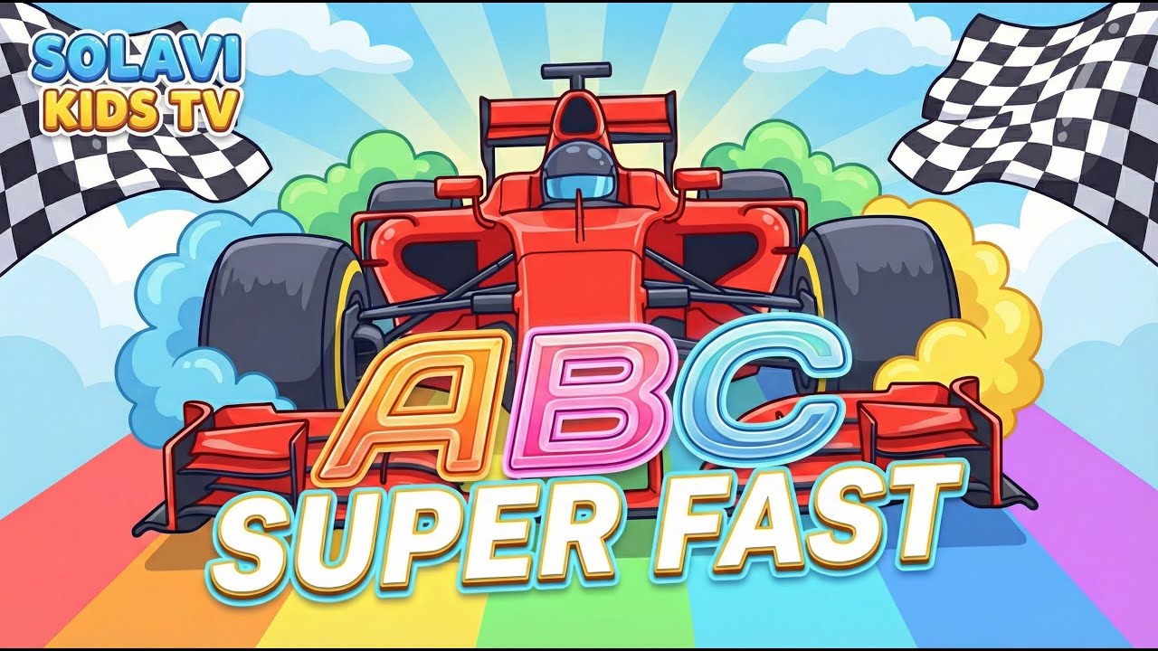 F1 Racing Car ABC Song! 🏎️ Super Fast Alphabet Race | Learn Phonics & Vehicles