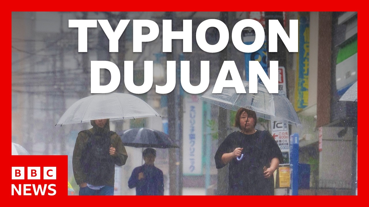 Nearly two million urged to evacuate as powerful typhoon batters Japan | BBC News