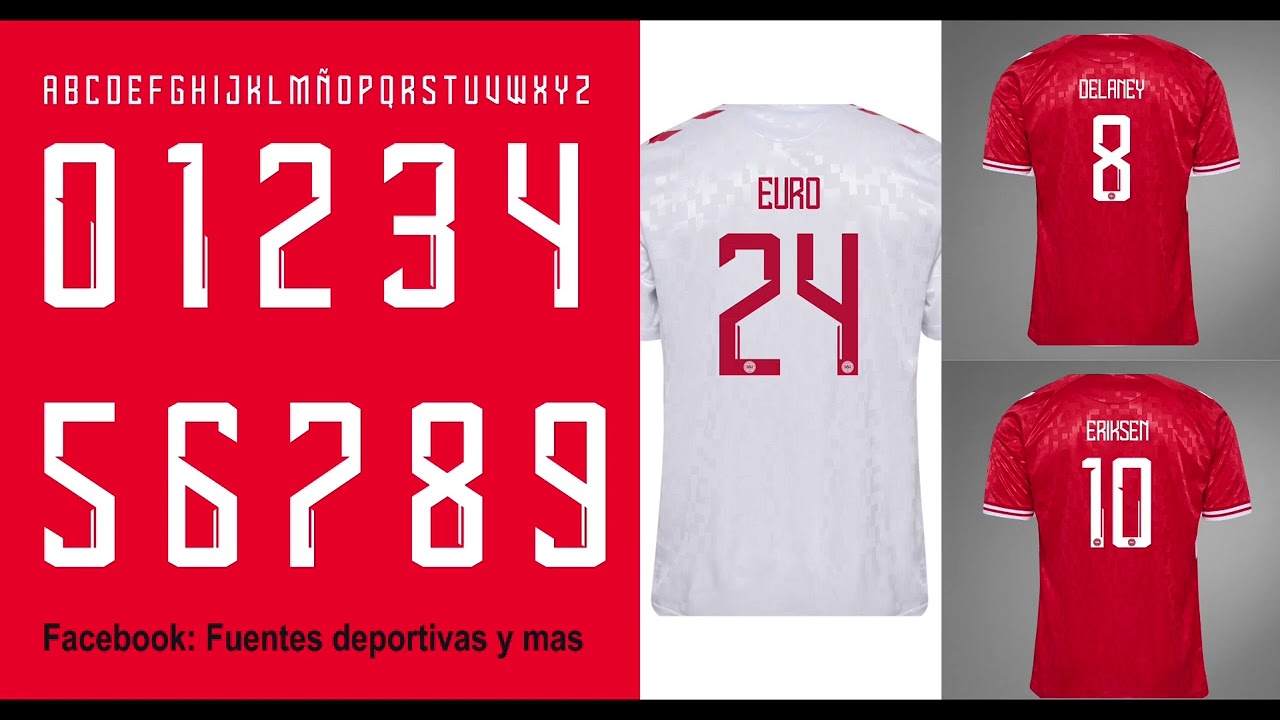 Denmark Font Euro 2024 Tipografia Dinamarca Euro Copa 2024