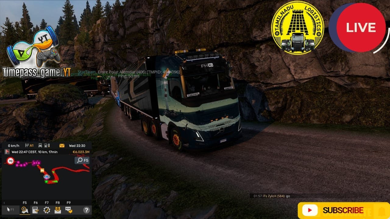 TIMEPASSGAMER_YT CHELLANGING  EURO TRUCK SIMULATOR2 LIVE  (Portrait)