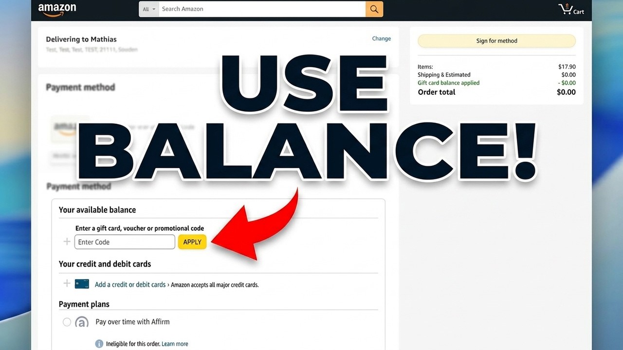 Как использовать баланс подарочной карты Amazon для покупок в 2026 году