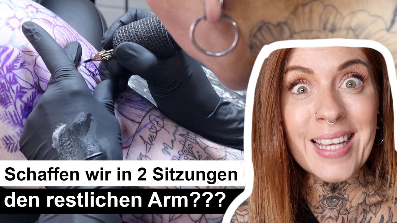 Schaffen wir in 2 Sitzungen den restlichen Arm ??😱😱😱💕 #tattoo #tattoovlog