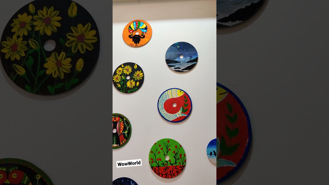 Wall Decoration using OLD CD's @Wow World #shorts #youtubeshorts #myfirstshort