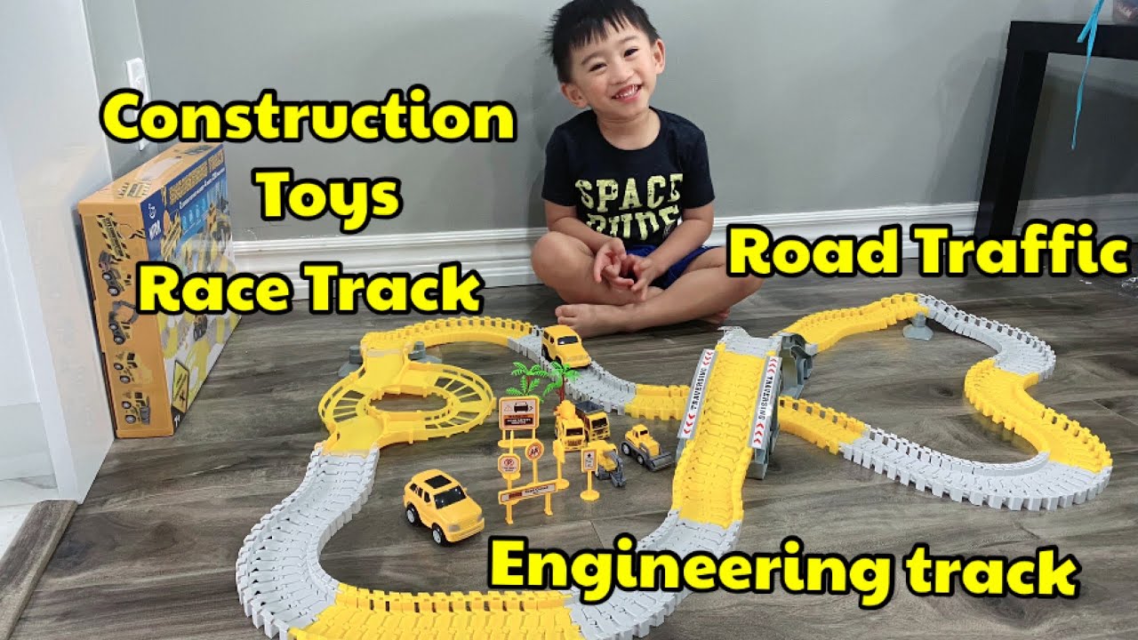 Engineering Track | Construction Toys Race Track Car Kids Boys | #unboxing Engineering Tracks