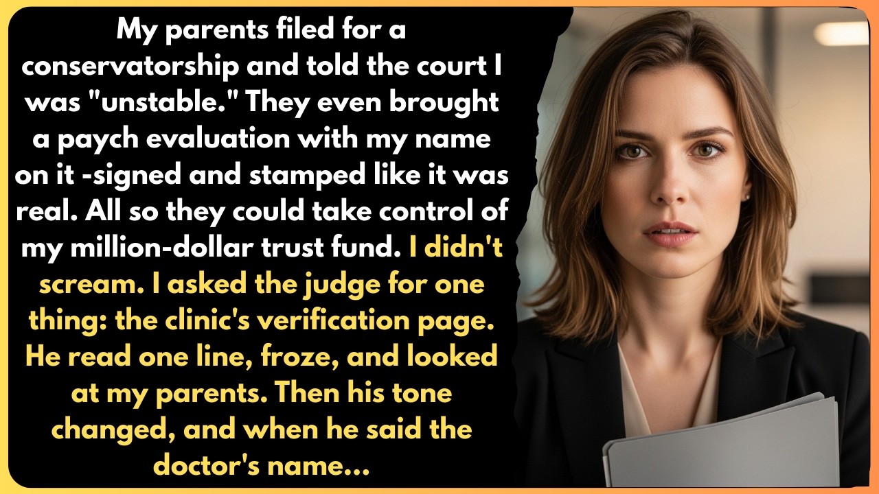 My parents filed for a conservatorship and told the court I was 