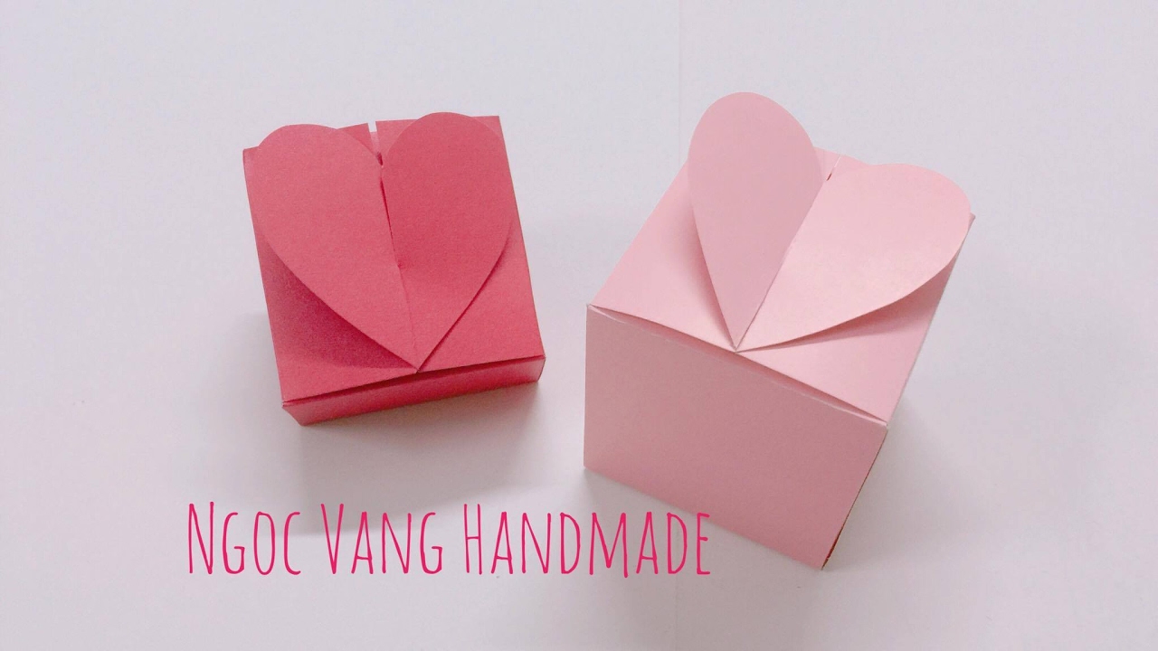 Làm hộp quà MINI TRÁI TIM handmade - NGOC VANG