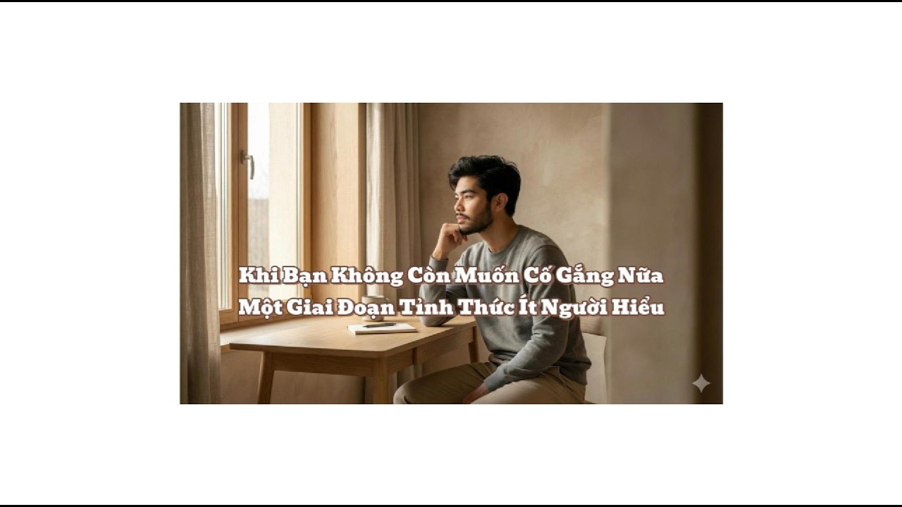 Khi Bạn Không Còn Muốn Cố Gắng Nữa | Một Giai Đoạn Tỉnh Thức Ít Người Hiểu