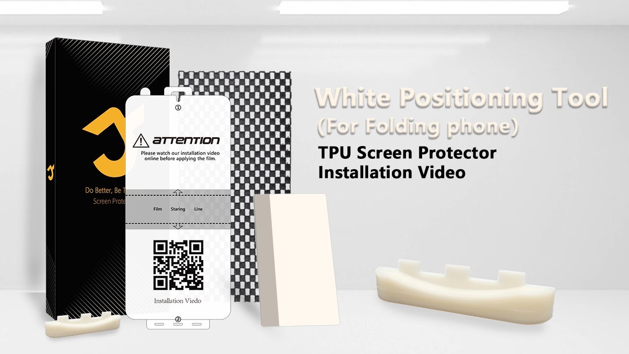 JZG TPU Screen Protector Installation Video with White Installation Tool（Folding phone）