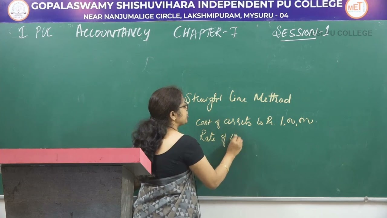 ACCOUNTANCY | 1st PUC | CH 07 | DEPRECIATION, PROVISIONS | S01