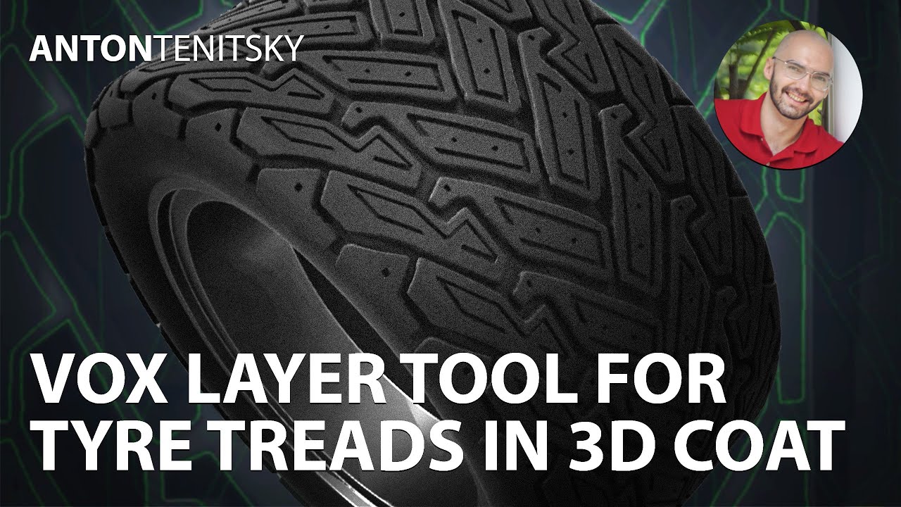 Vox Layer for Tyre Treds Design in 3D Coat