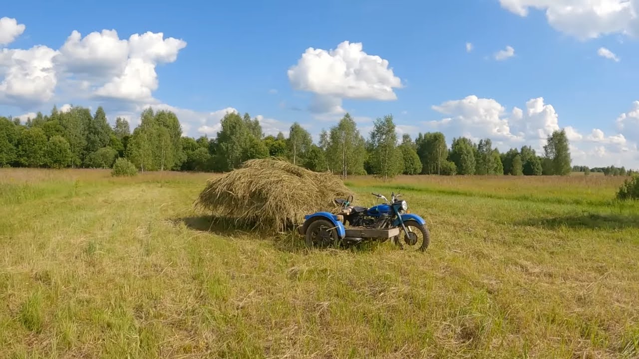 Заканчиваем пробный сенокос и деревенские будни августа!