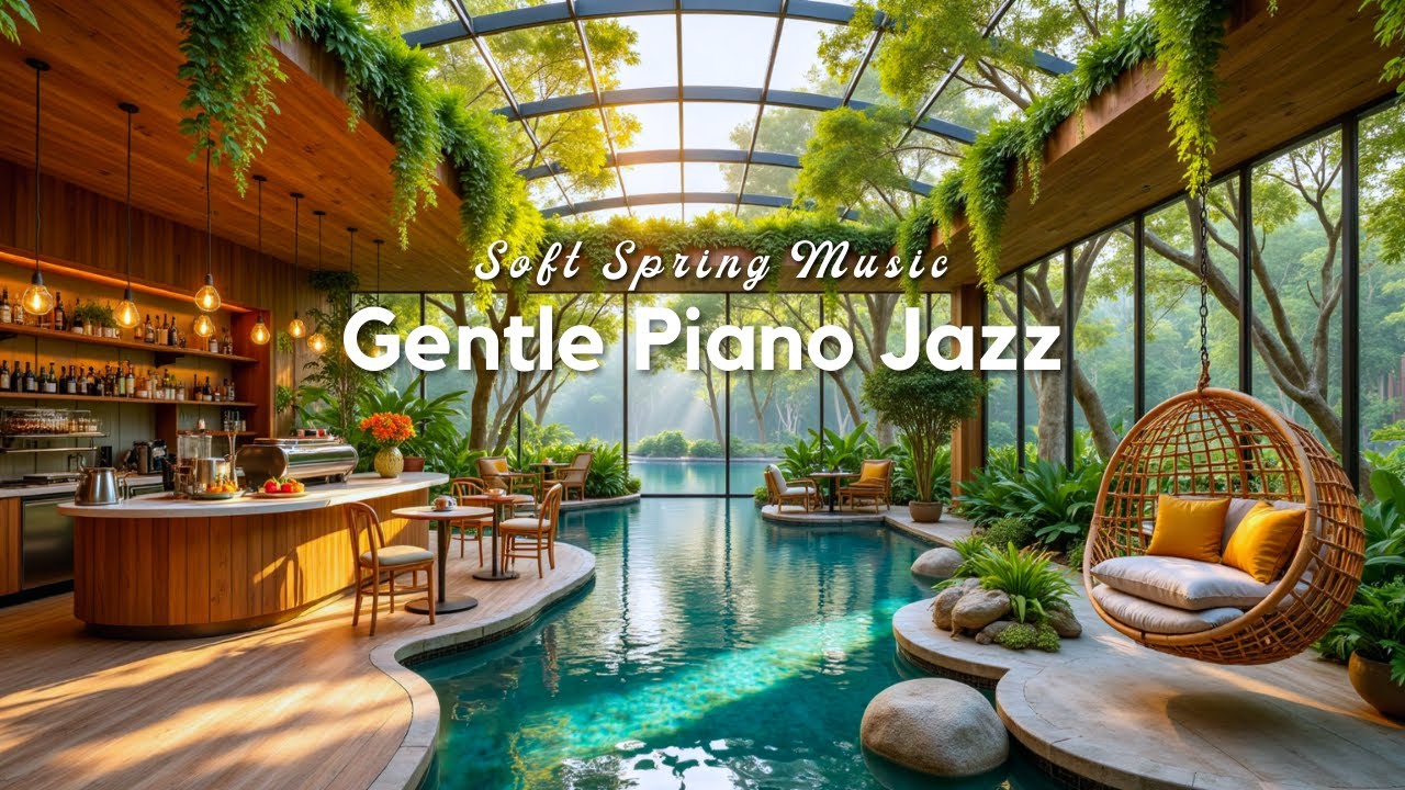 Gentle Piano Jazz  - Soft Spring Music for a Peaceful Day for Calm & Stress Relief