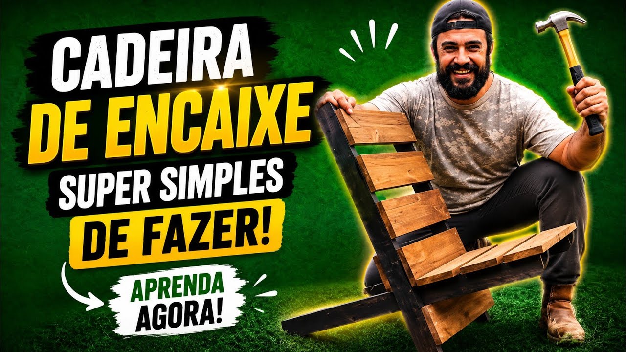 Aprenda a fazer a cadeira de encaixe mais fácil do mundo | Passo a passo completo