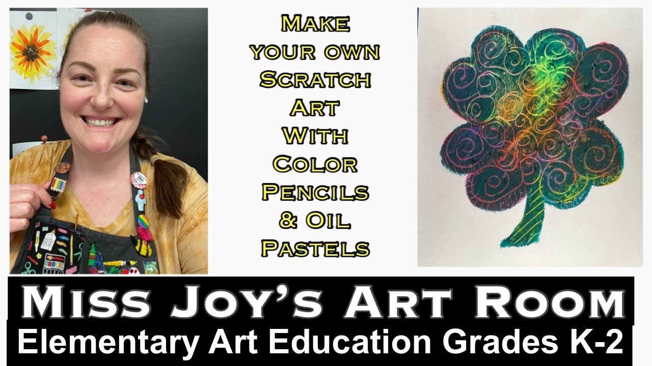 Make your own scratch art with color pencils and oil pastels 