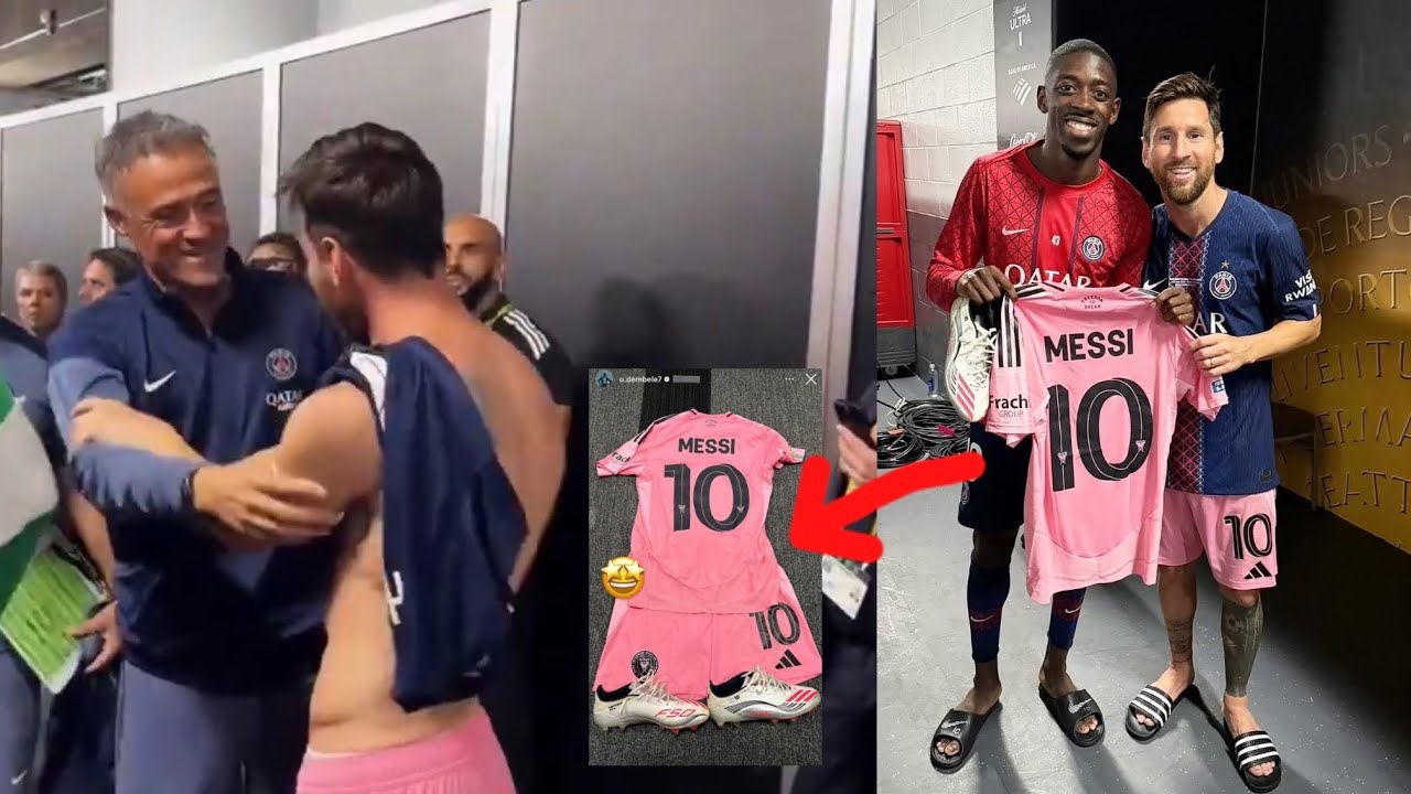 Messi emotional moments with his former PSG teammates 🥹