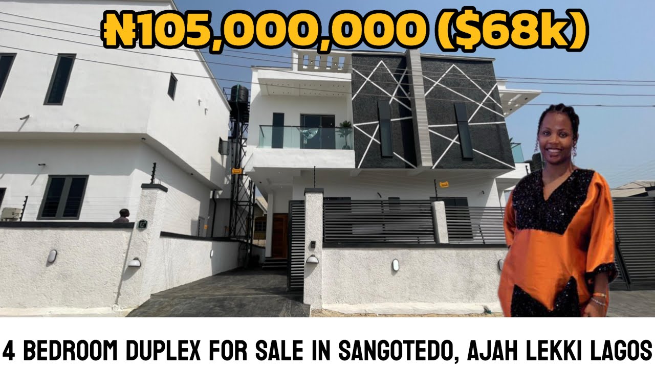 Inside a $68k (₦105,000,000) 4 bedroom duplex with BQ in a secured estate in Sangotedo, Lekki Lagos