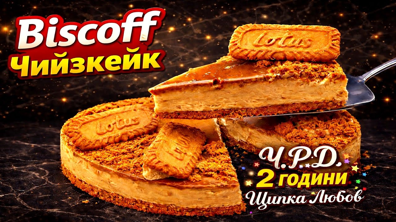 Biscoff Чийзкейк — Най-лесният и кремав десерт!