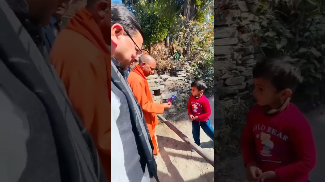 Yogi adityanath nath ji with kids #yogiadityanath #yogi #yogiji #yogi_adityanath