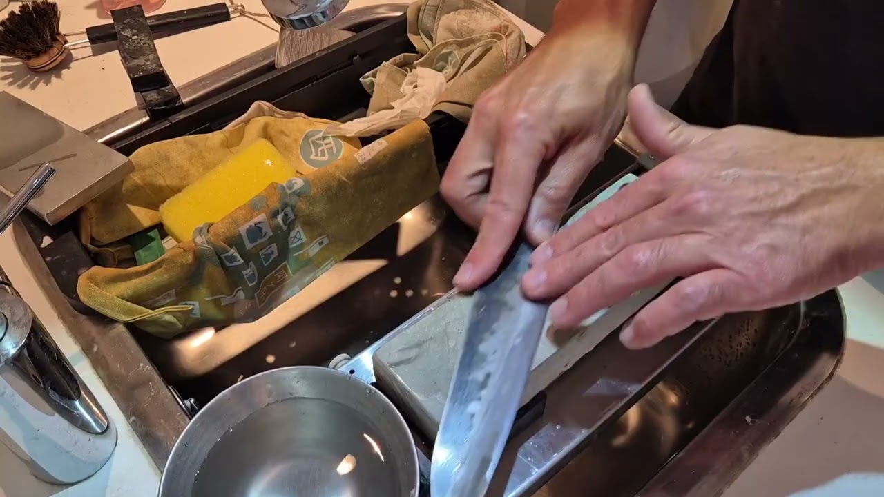 Aizu JNAT - Japanese knife test sharpening and bevel polish