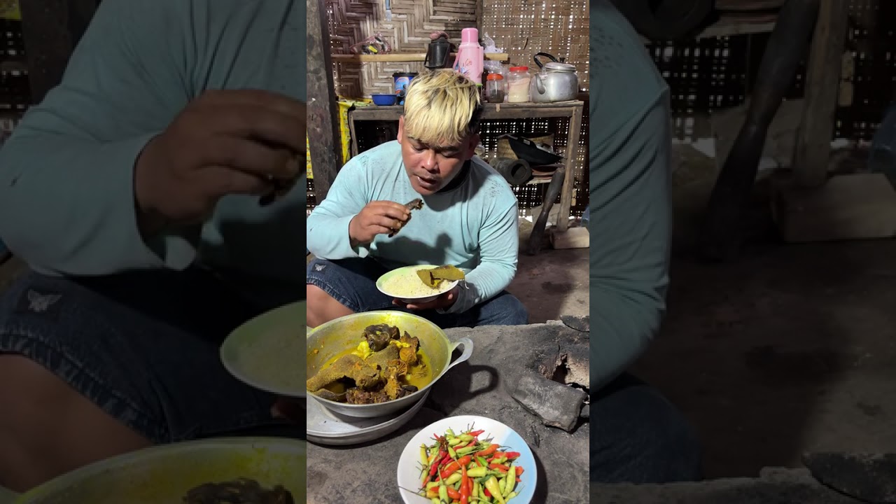 Nasi tiwul lauk babat kambing jeroan mantap