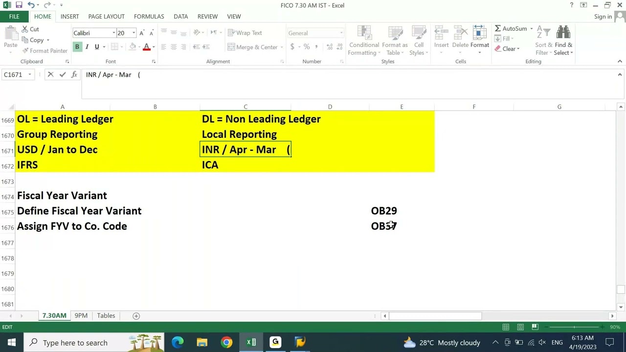 SAP FICO REAL TIME FISCAL YEAR & POSTING PERIOD VARIANTS
