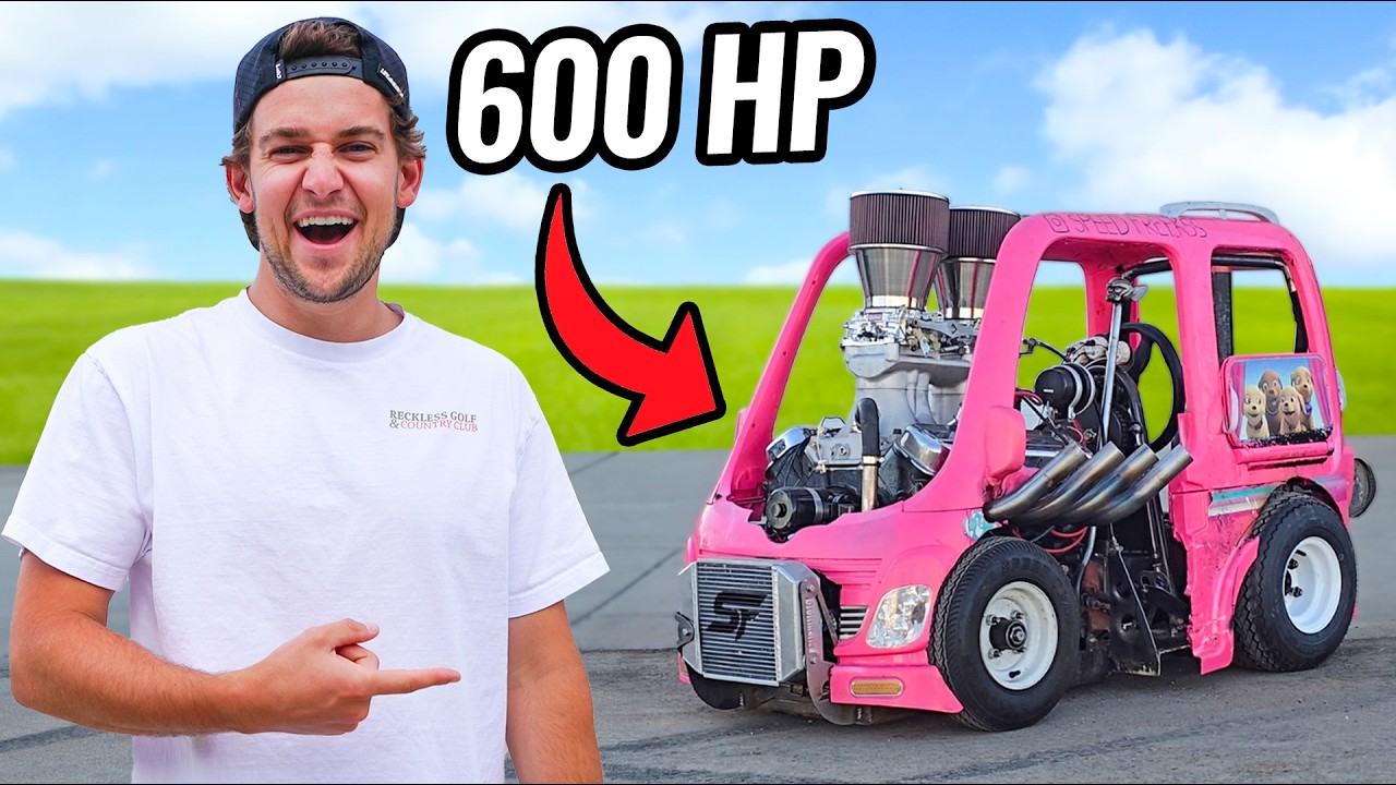 Motor Swapped Barbie Jeep! (Crashes in first minute)