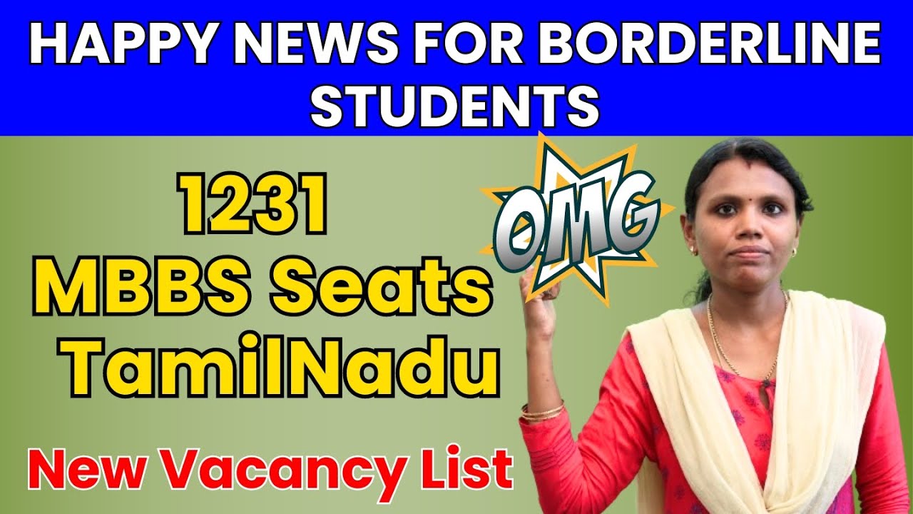 Happy News for Borderline Students- 1231 MBBS and 930 BDS Seats in TN Round 2 | #mbbs #allindiaquota