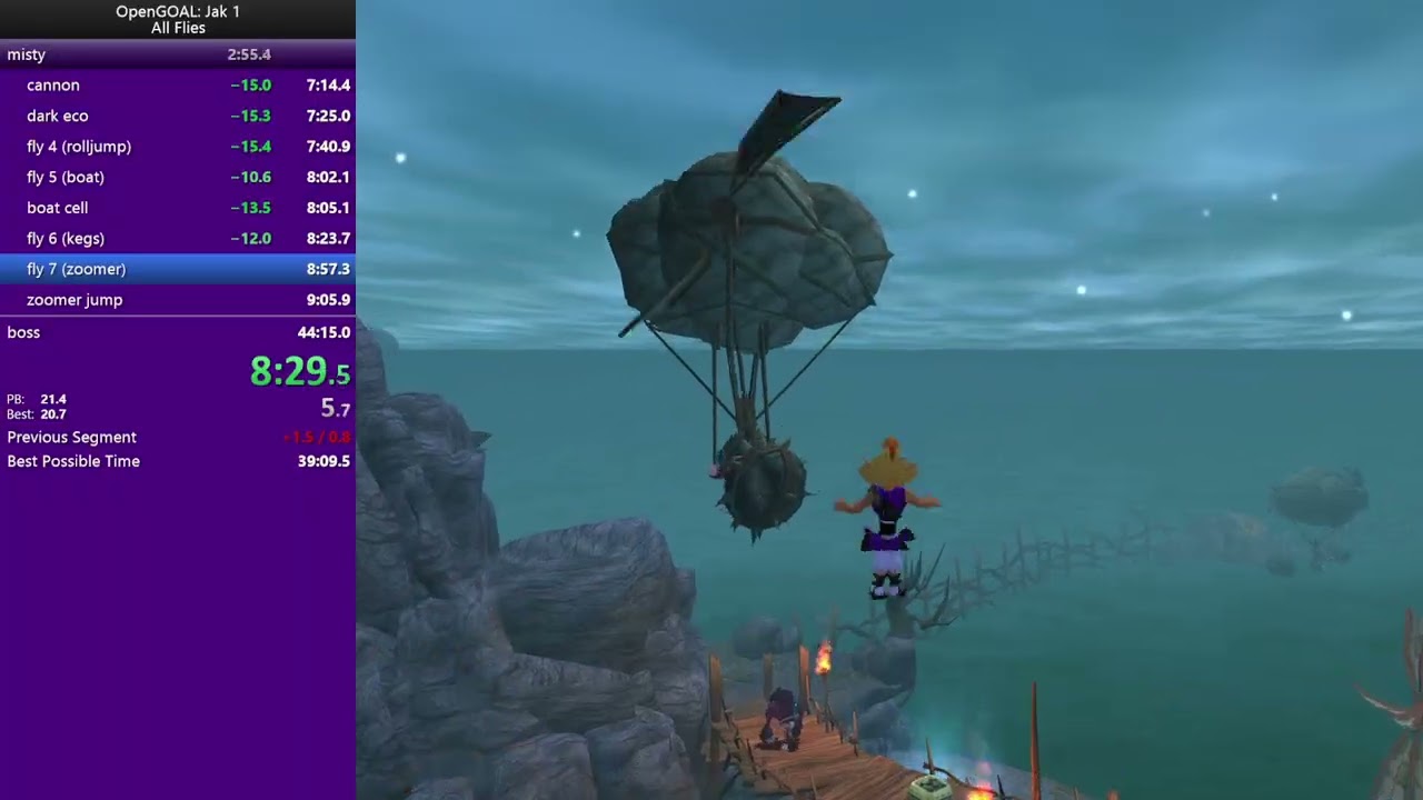 OpenGOAL Jak 1 - All Flies 43:01 (Cutscene Skips)