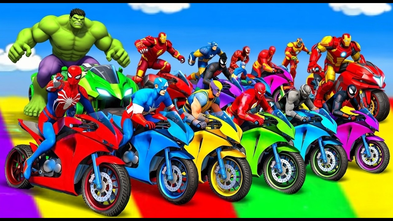 SPIDER MAN against TUNG TUNG TUNG SAHUR on Motorcycle in RAINBOW SPIDERS BRIDGE GTA MULTIVERSE