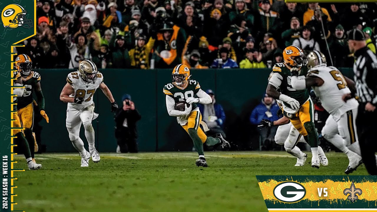 Zayne Anderson First NFL Start & Interception | Packers vs. Saints