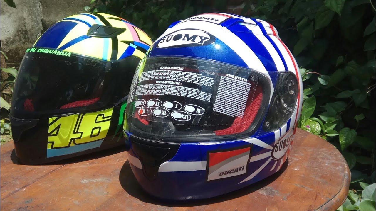 Repaint helm full face KYT RC7 ala Suomy Dovizioso 2017