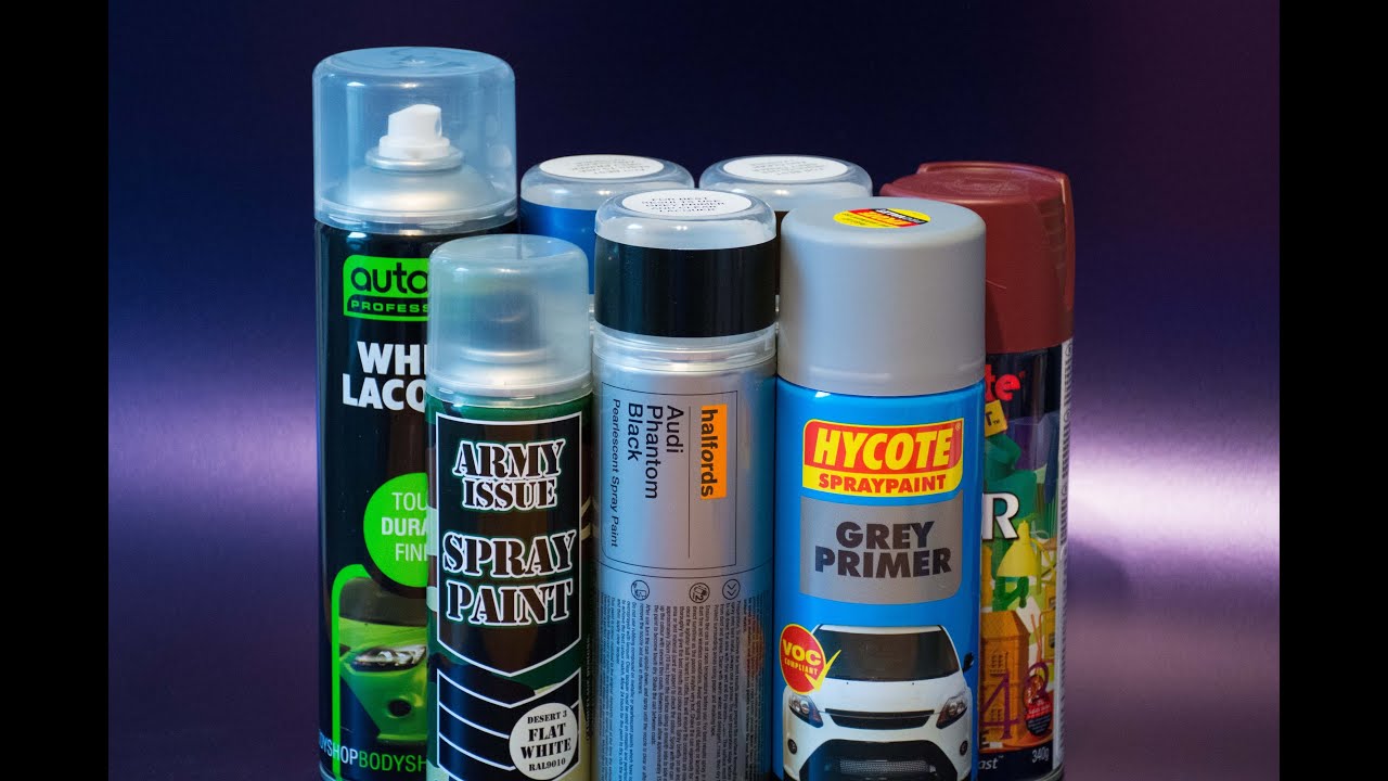 New paint additions including Halfords car colours, Hycote primer and Plastikote colour