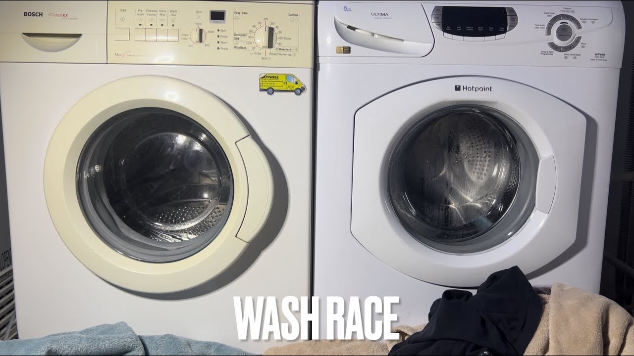 Wash Race! Bosch WFO2467 vs Hotpoint WF860 - Easy Care/Synthetics 40°C