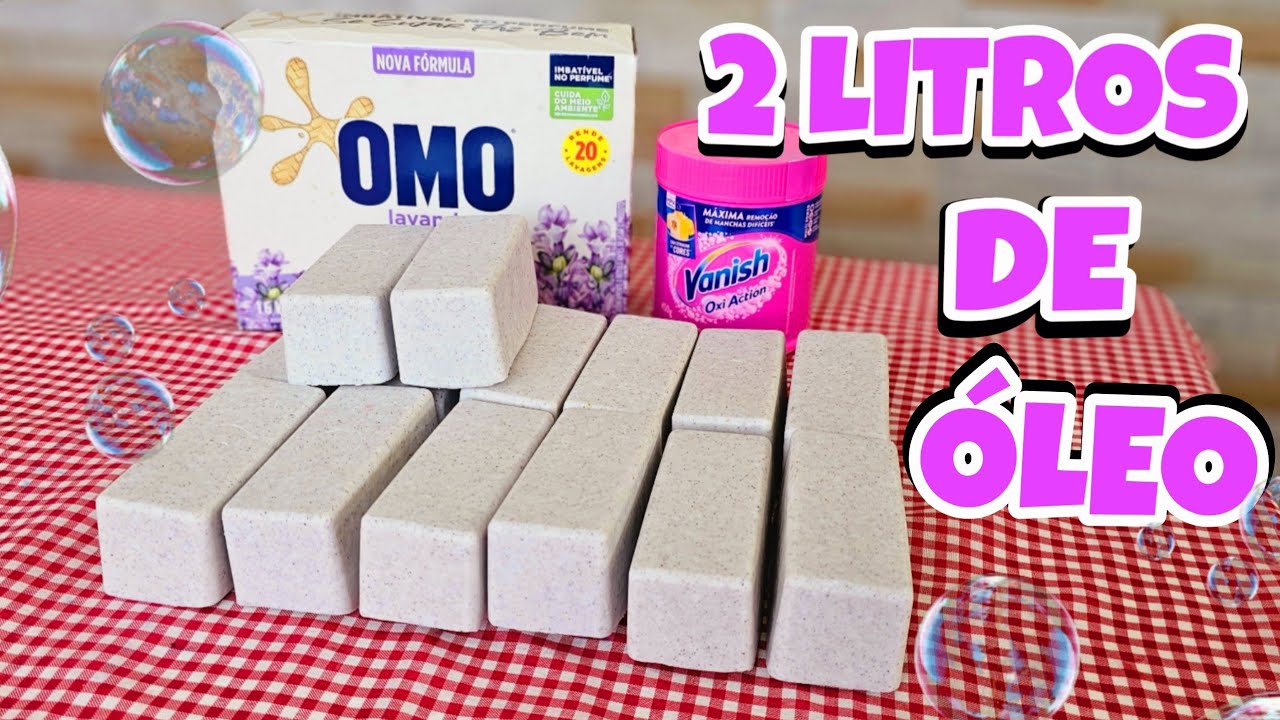 COMO FAZER SAB&Atilde;O CASEIRO OMO COM VANISH COM 2 LITROS DE &Oacute;LEO USADO 😱🤑
