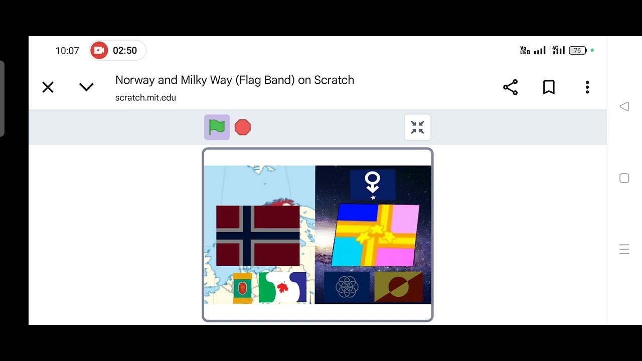 Norway milky way flag band all