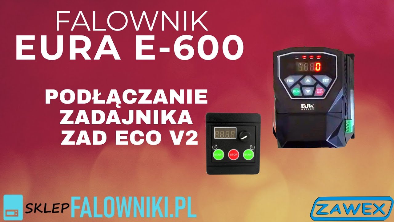 Falownik Eura E600 podłączenie zadajnika ZAD ECO V2 - www.sklepfalowniki.pl