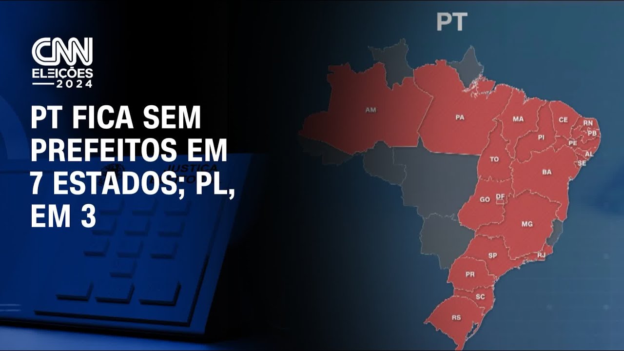 PT fica sem prefeitos em 7 estados; PL, em 3 | CNN 360&ordm;