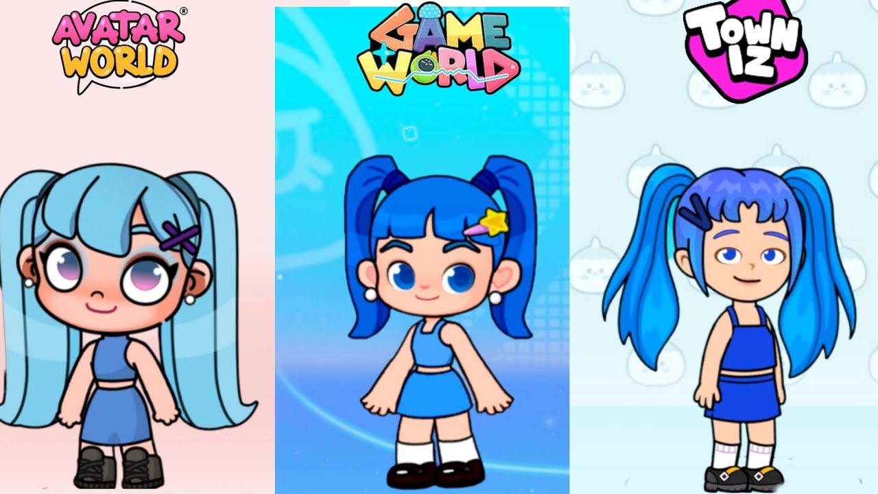 Breannin powerpuff girls style look in 3 games #pazu  #avatarworld #gameworld #towniz 