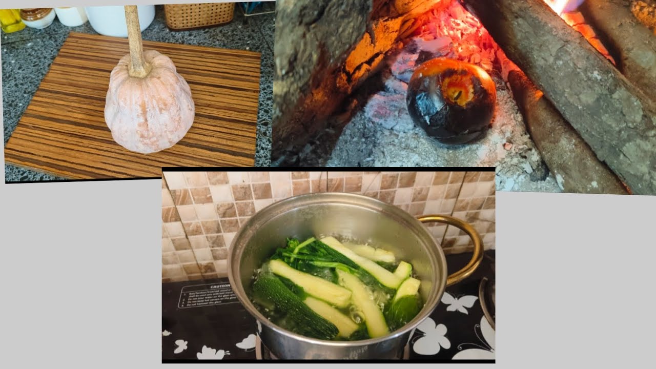 Village lifestyle cooking | Cooking pumpkin | veggies boil | King chilly chutney with Pumpkin seed